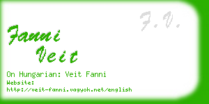 fanni veit business card